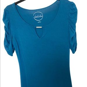 ⚡️SALE⚡️INC international concepts Women’s Short Sleeve Blouse. Keyhole opening.